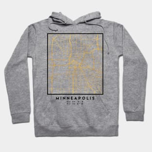 MINNEAPOLIS MINNESOTA CITY STREET MAP ART Hoodie